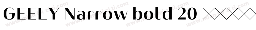 GEELY Narrow bold 20字体转换